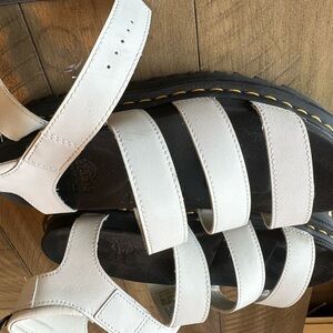 Dr. Martens White Strappy Sandals